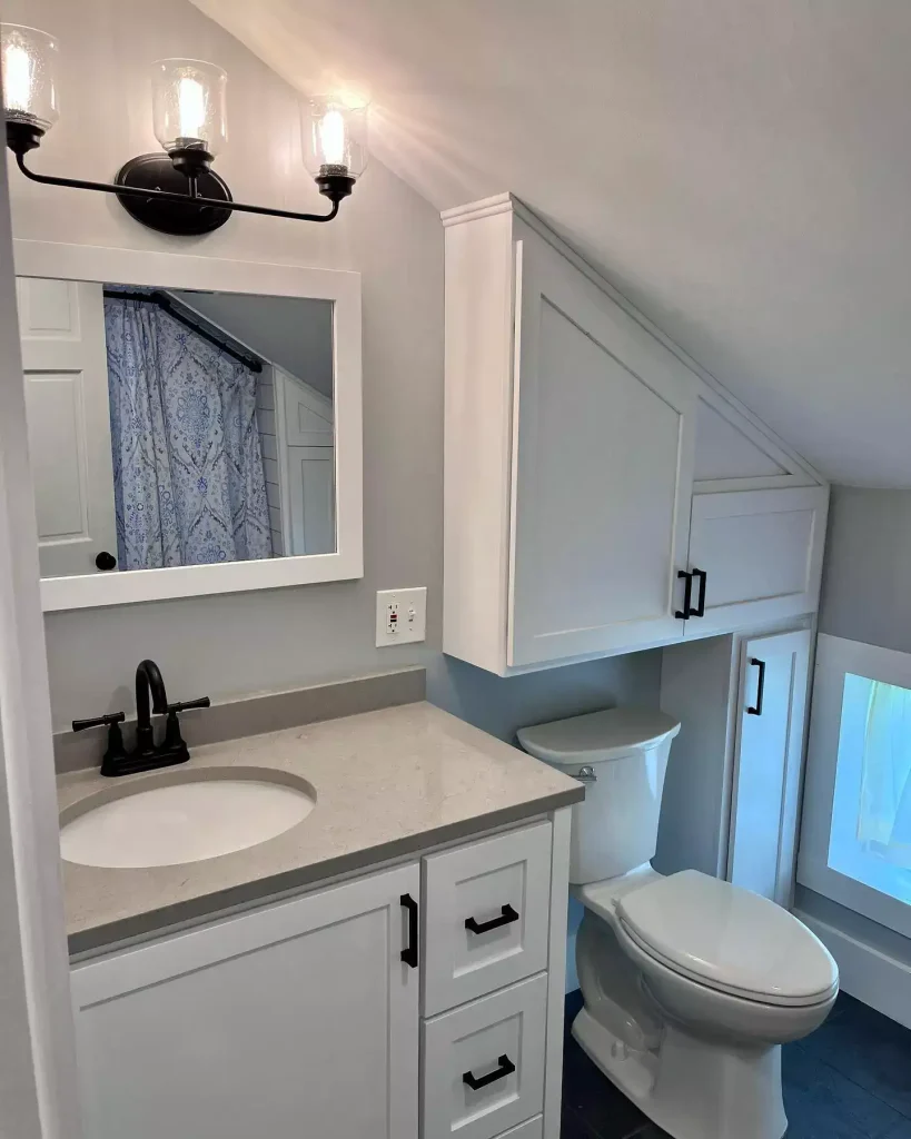 Mini bathroom solution by Stately Kitchen and Bath in Lancaster, NY.