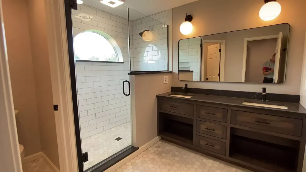 Luxury bathroom remodel by Stately Kitchen and Bath in Clarence, NY.