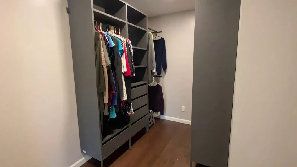 Spacious walk-in closet by Stately Kitchen and Bath in Clarence, NY.