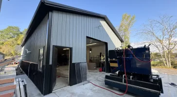 Zamboni Ice Resurfacer Maintenance Building at The Classic Rink in East Aurora, NY by Stately Pole Barns.