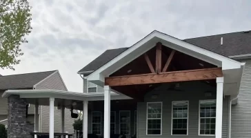 Custom covered porch by Stately General Contracting in Buffalo, NY.