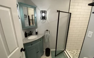 Small bathroom installation by Stately Kitchen and Bath in South Buffalo, NY.