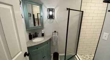 Small bathroom installation by Stately Kitchen and Bath in South Buffalo, NY.