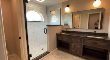 Luxury bathroom remodel by Stately Kitchen and Bath in Clarence, NY.